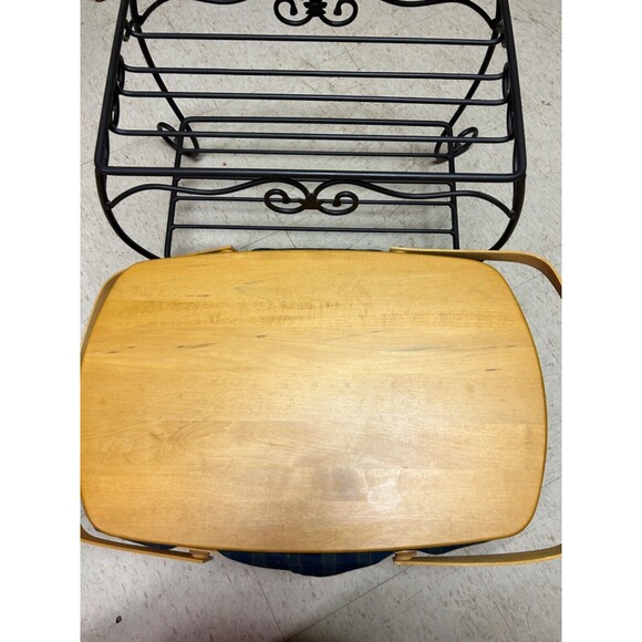 Longaberger 1999 Collector's Club Family Picnic With Wrought Iron Stand - Picture 2 of 7